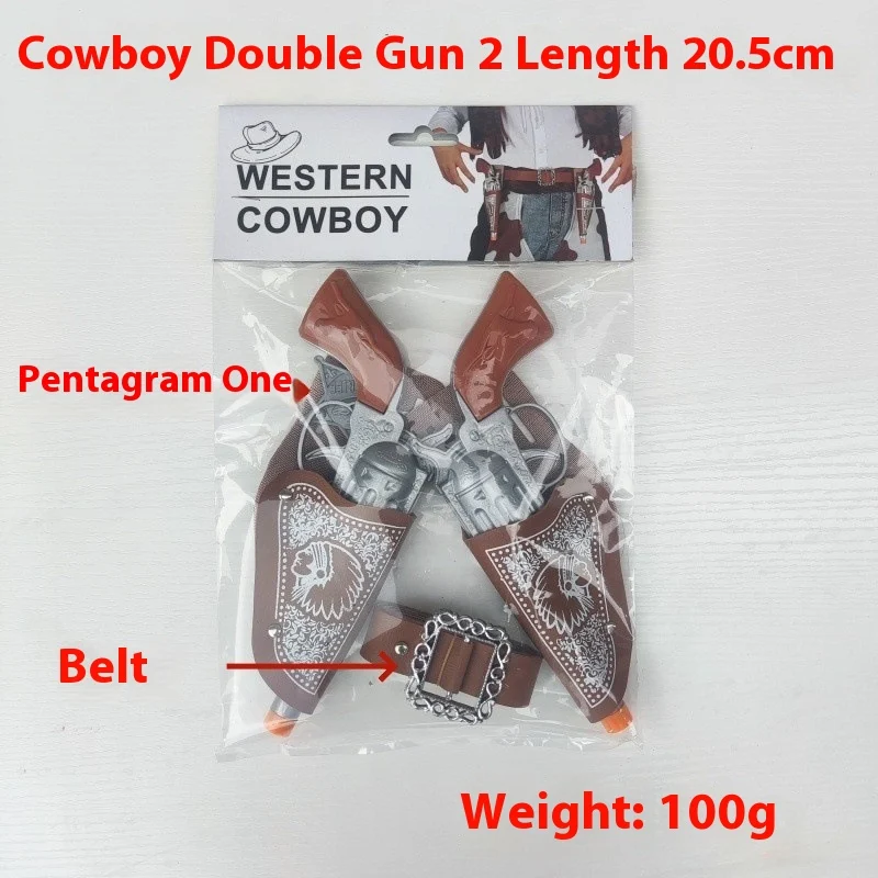 Toy Western Denim Three-piece Set Hat Scarf Gun for Kids, Perfect for Dress-up and Imaginative Play, a Fun Cowboy Costum — photo 21