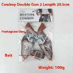 Toy Western Denim Three-piece Set Hat Scarf Gun for Kids, Perfect for Dress-up and Imaginative Play, a Fun Cowboy Costum — photo 21
