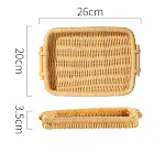 Square rattan plate