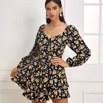 Vacation Long Sleeve Printed Mini Dress — photo 2