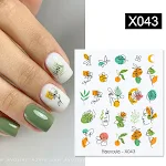 Flower Nail Sticker Transfer DIY Small Watermark Decal Easily decorate your nails with beautiful floral designs, simple — photo 10