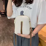 Bolsa Diagonal Casual de Ombro Único com Padrão Lichia, Grande Capacidade, perfeita para uso diário, prática e elegante. — foto 5