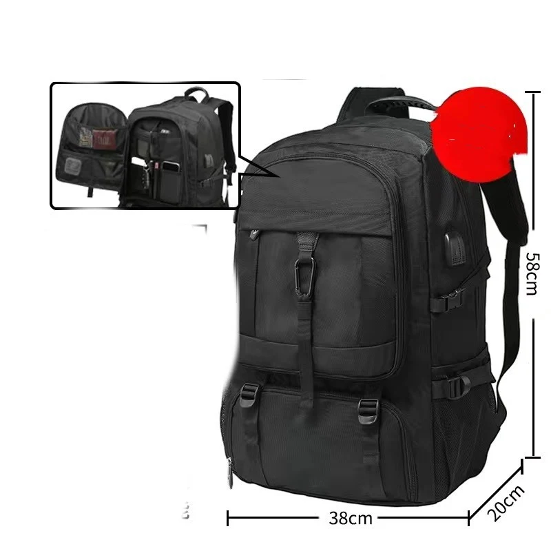 Mochila masculina de grande capacidade para viagens, lazer e atividades ao ar livre. Conforto e espaço para todas as suas necessidades. — foto 2