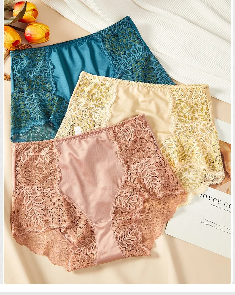 Title 10, Womens Lace Hollow Seamless Underwear Antibact...