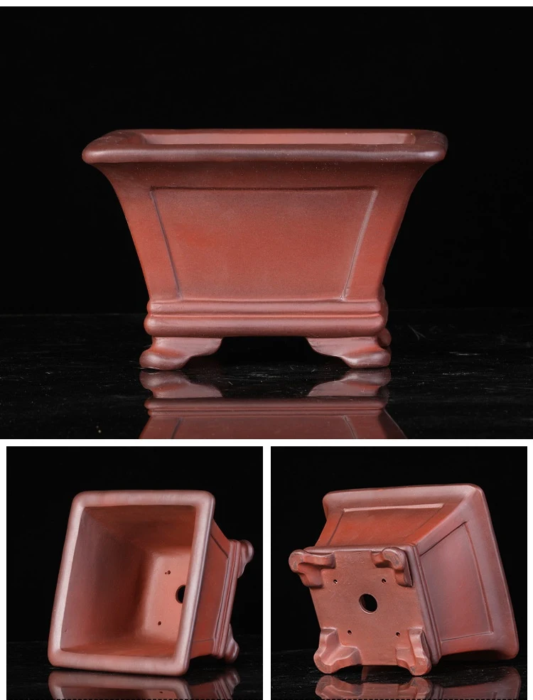 Title 3, Purple Sand Bonsai Square Classical Potted Flow...