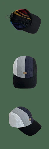Title 3, Korean Inspired Rainbow Color-blocking Peaked C...