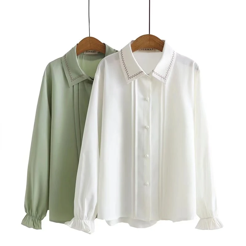 Title 4, Plus Size Womens Slim Loose Bottoming Embroide...