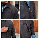 Jaqueta corta-vento masculina Gentleman Fitted de comprimento médio. Ideal para um visual elegante e proteção contra o vento. — foto 2