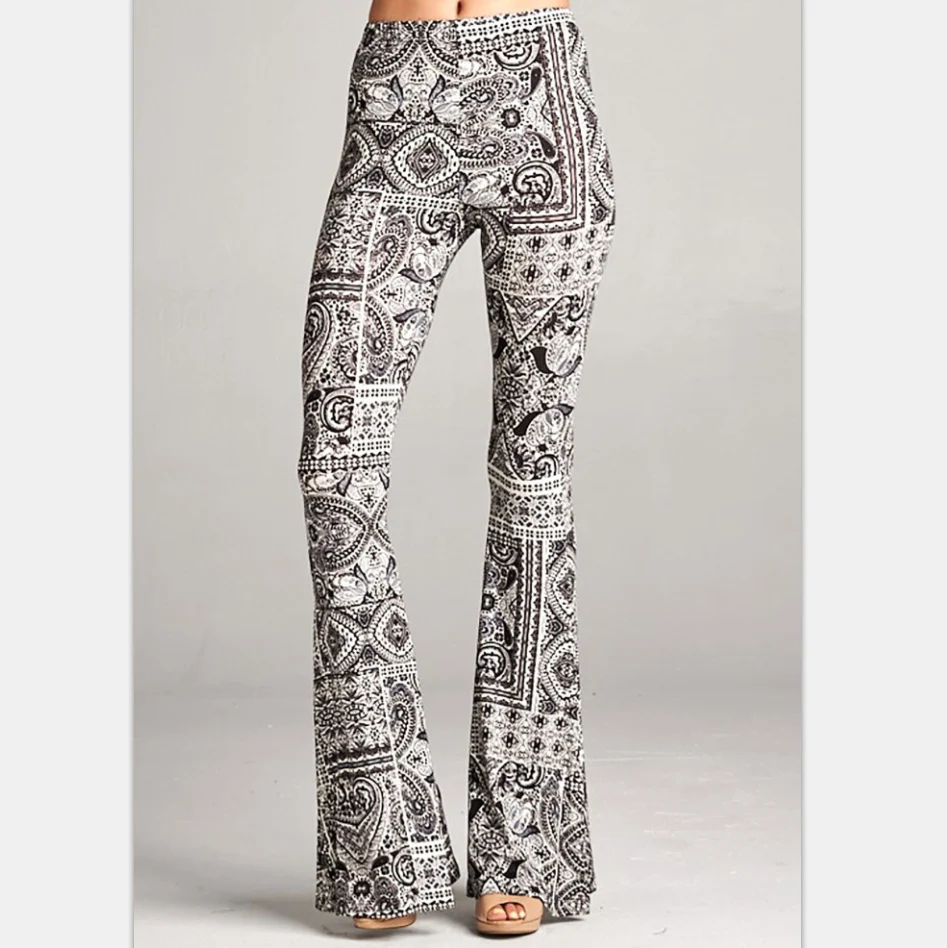Title 12, Tight-Fitting Buttocks Print Flared Pants Enhan...