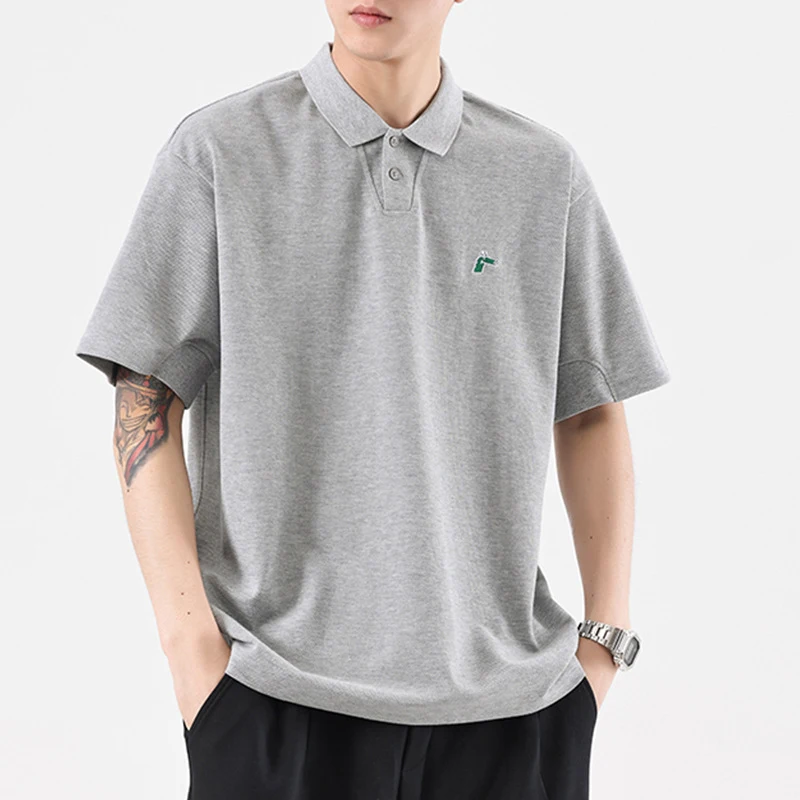 Camisa polo bordada Summer Simplicity Lightly Mature para homens, leve, ideal para negócios, estilo de verão e elegância discreta. — foto 6