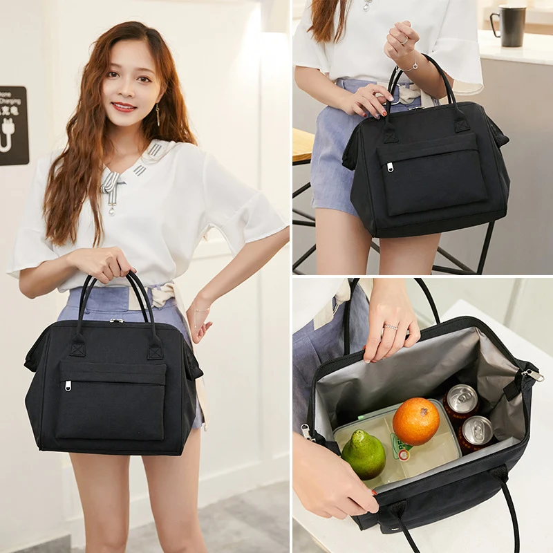 Bolsa Térmica Bento com Zíper Tecido Oxford Grande Capacidade Perfeita para Refeições Frescas e Organizadas, Ideal para Levar. — foto 11