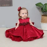 Lässiges, vielseitiges rotes Prinzessinnenkleid für Baby Mädchen, perfekt für jeden Anlass, bequem und stilvoll, einfach bezaubernd. — foto 8