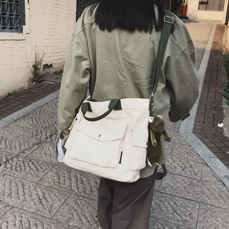 Bolsa de lona feminina de grande capacidade A bolsa ideal para mulheres modernas, perfeita para transportar tudo com estilo e praticidade no dia a dia — foto 2