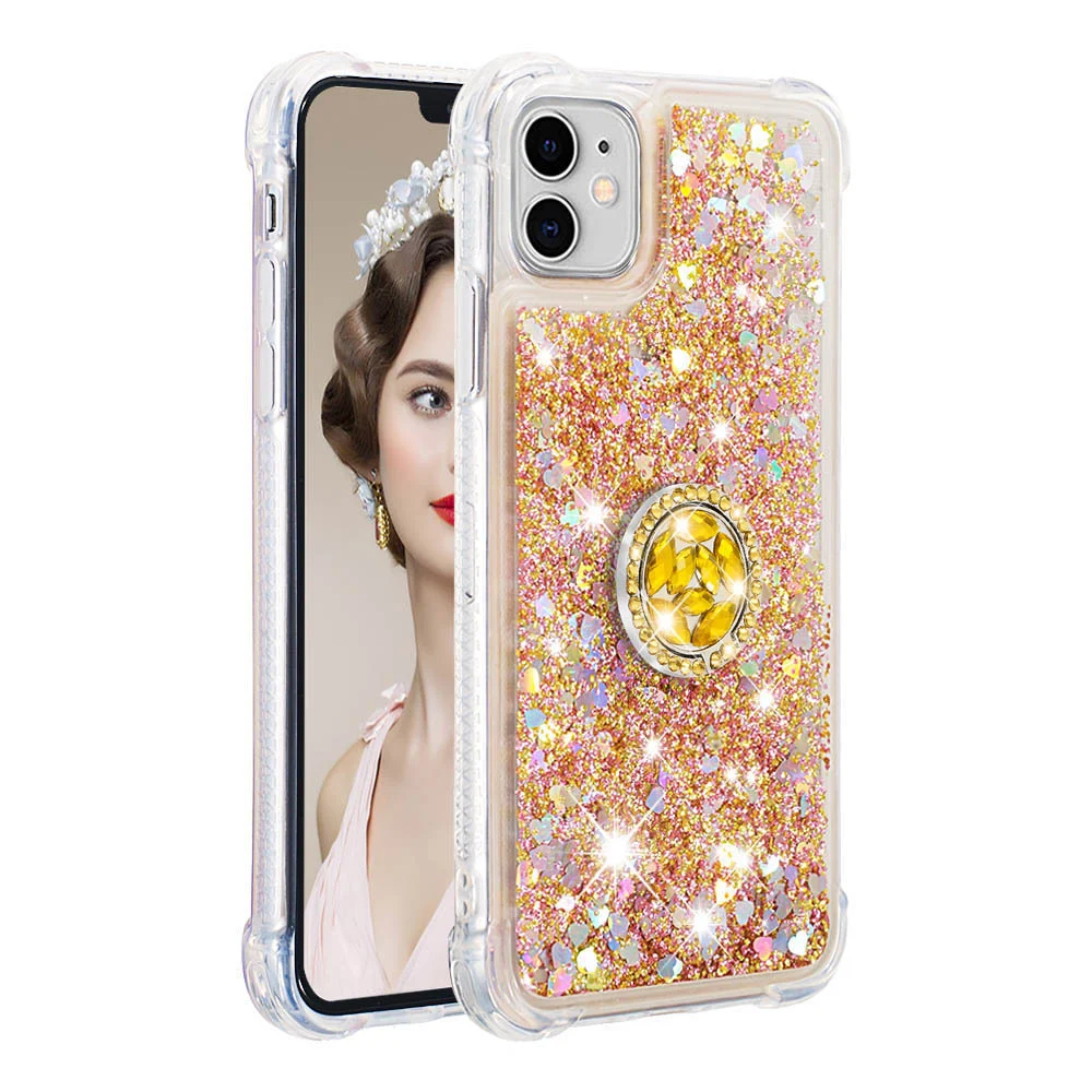 Title 1, Ring buckle anti-drop quicksand phone case, pro...