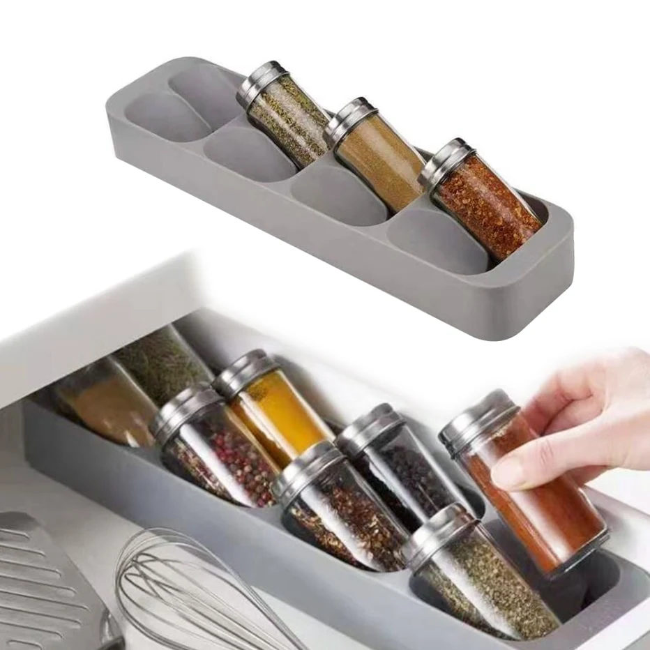 Title 1, Kitchen spice bottle rack with multi-tier desig...