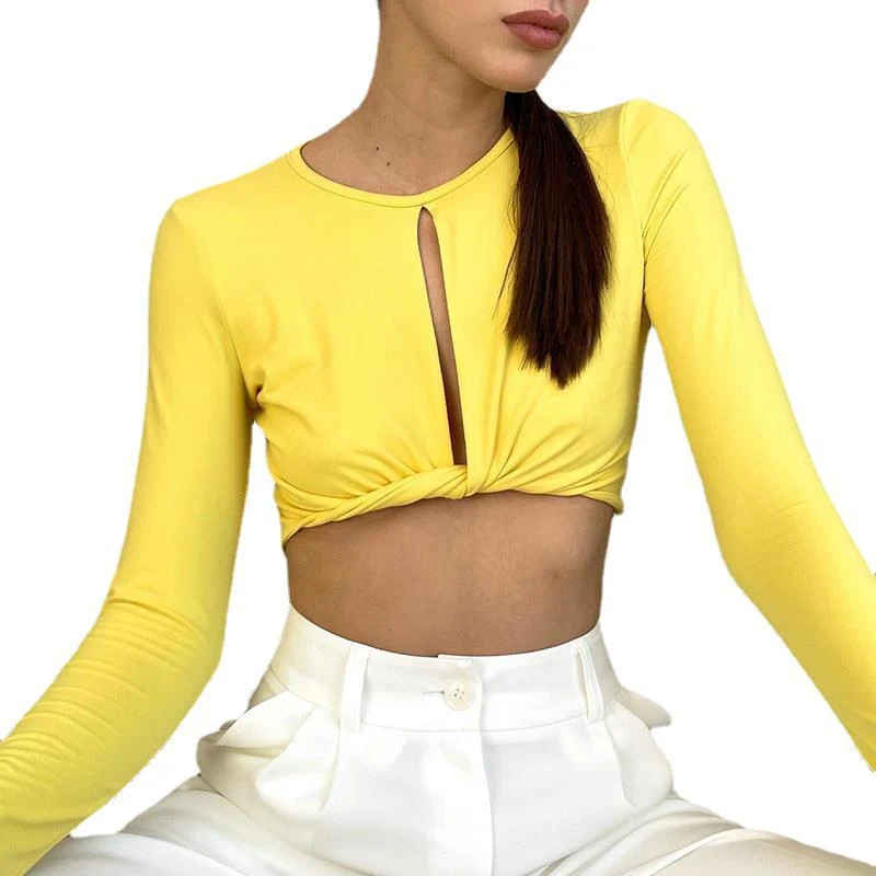 Title 3, Womens slim-fit crop top with a round neck and...
