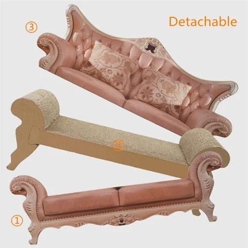59X27X32cm Cat Sofa Scratcher Cat Scratcher Bed Cardboard Corrugated Replaceable Cat Scratching Pad — photo 5