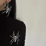 Brincos de Aranha Grandes Exagerados de Liga Decorações Divertidas para Festas Um acessório engraçado e chamativo para festas temáticas e Halloween — foto 2