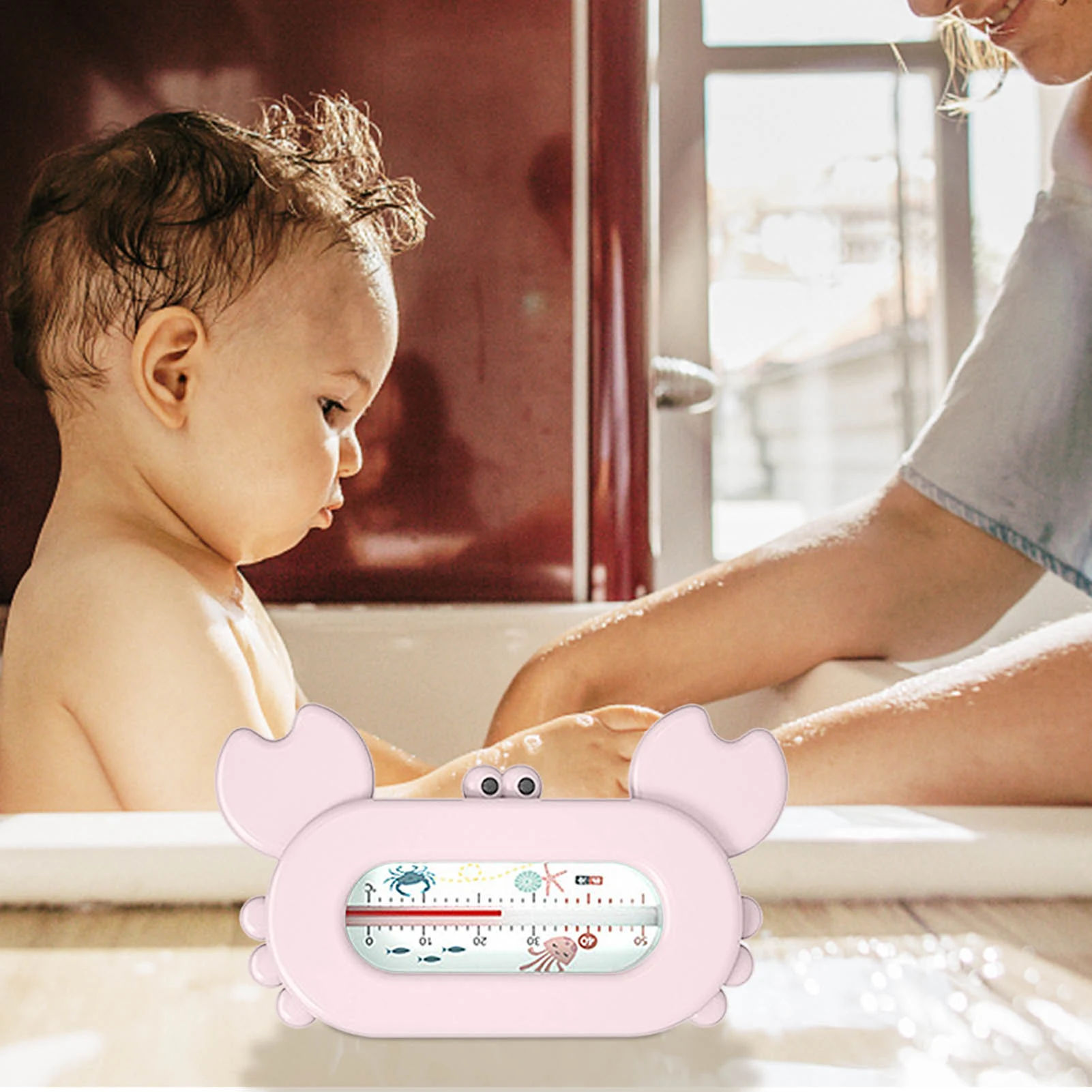 Termômetro de água doméstico para bebês com desenhos animados. Garanta a temperatura ideal do banho com segurança e precisão. — foto 1