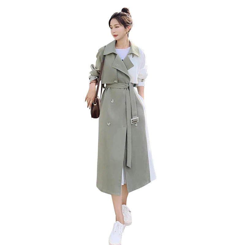 Title 6, Trench Coat da Donna di Media Lunghezza con Con...