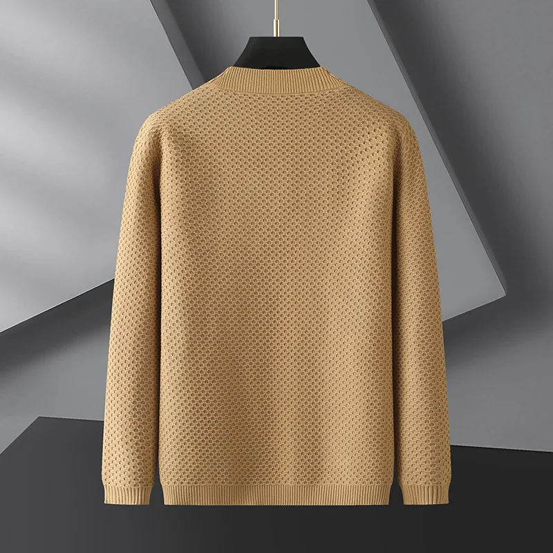 Heren cardigan gebreid casual plus size jas, comfortabele en stijlvolle jas voor een ontspannen look en optimaal draagcomfort. — foto 13