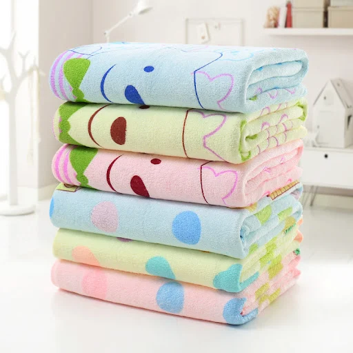 Title 6, Microfiber Cartoon Cute Printed Bath Towel, sup...