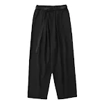 Japanse retro effen kleur rechte slobber broek voor heren. Comfortabele en stijlvolle broek voor een casual en moderne uitstraling. — foto 12