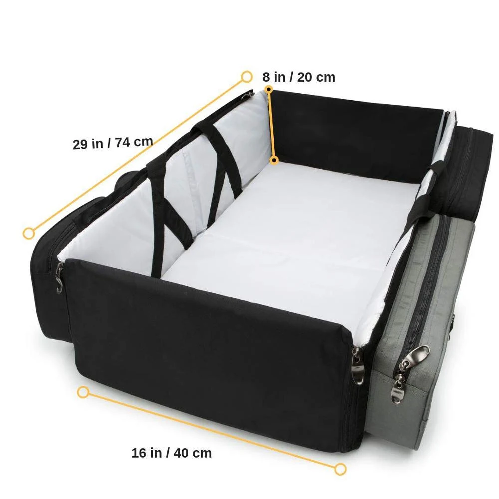 Bolsa de berço dobrável Leve seu berço com facilidade. Compacta, prática e perfeita para viagens e passeios com seu bebê. — foto 2