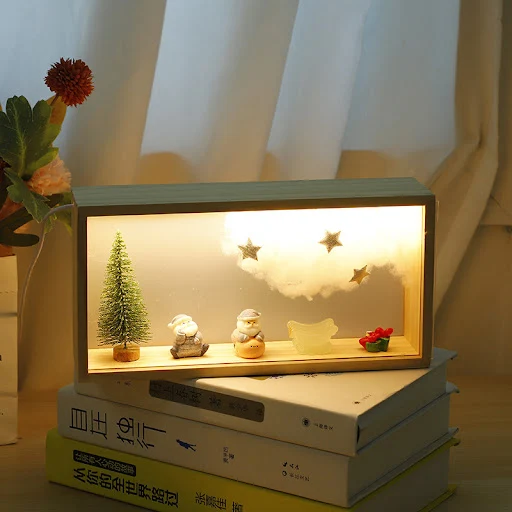 Title 5, Noel Küçük Gece Lambası Mini Cam Kapak Sıcak bi...