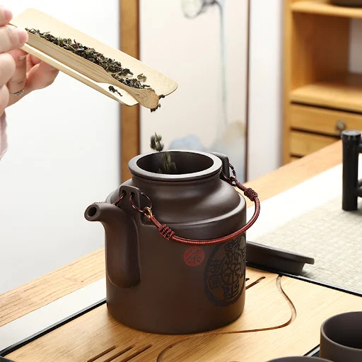 Title 4, Large capacity purple sand teapot set for tea l...