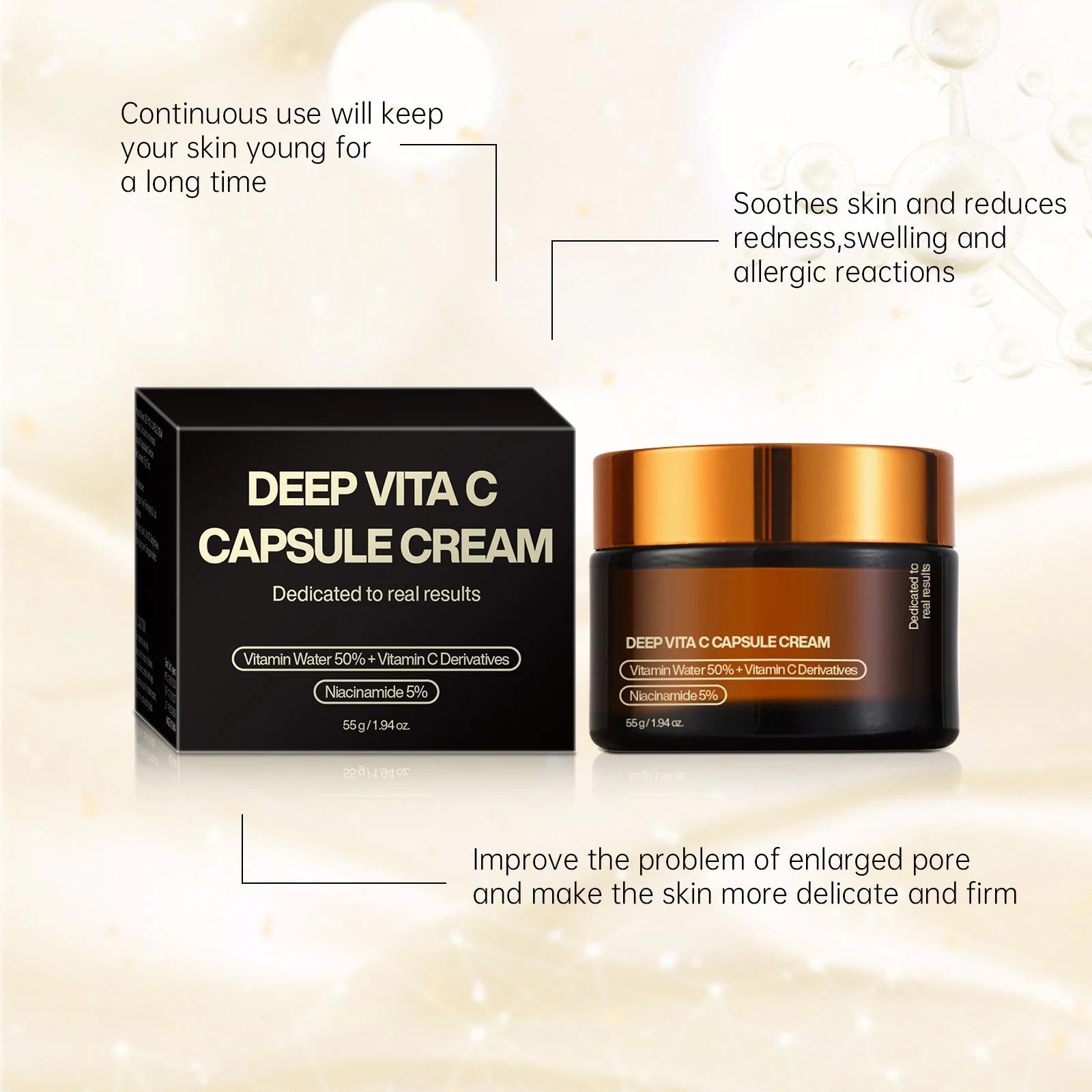 Title 6, Creme Facial Profundo Cápsulas de Ouro Clareame...