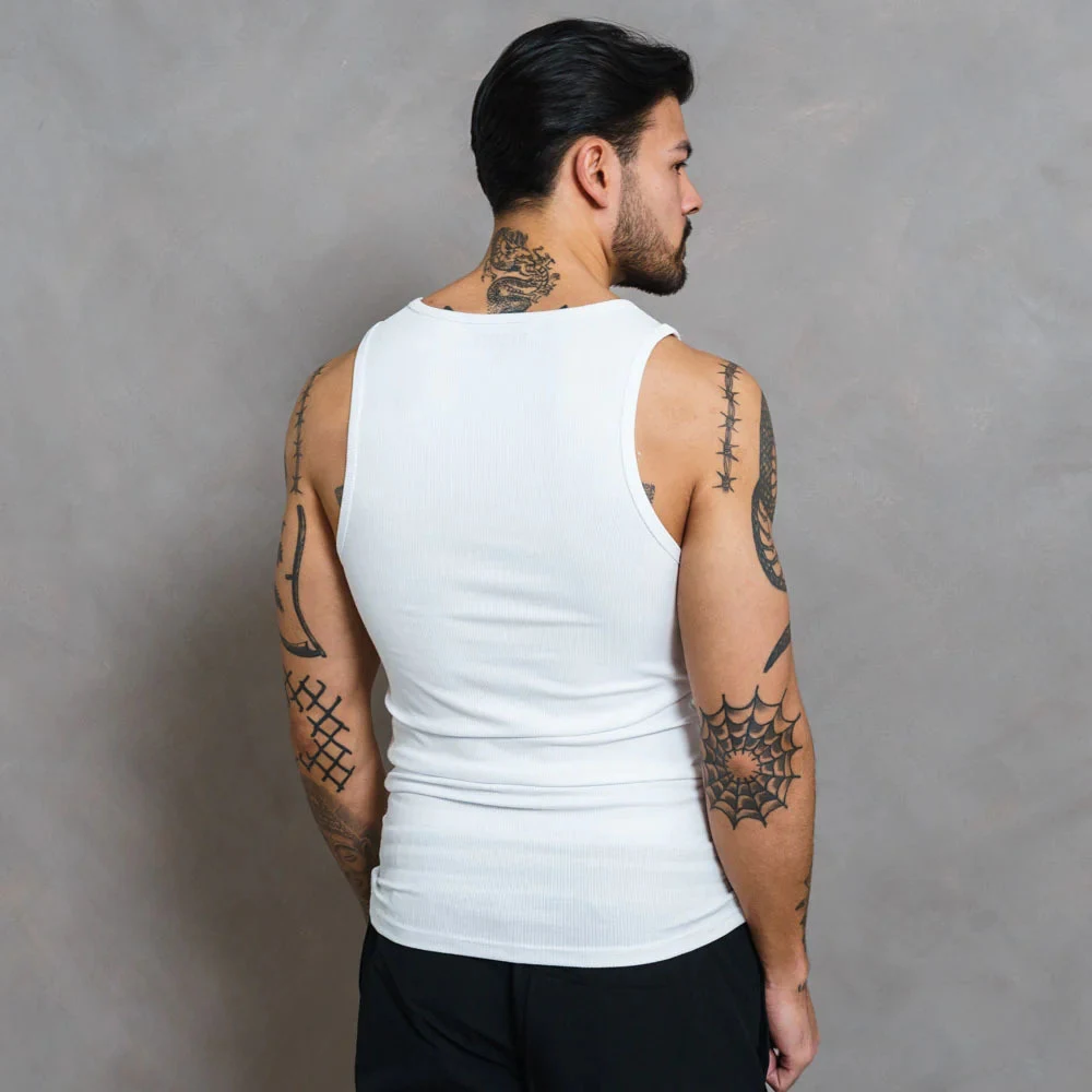 Heren Sportvest met Strepen, American Stretch, Nauwsluitend. Perfect voor Fitness en Training. — foto 5