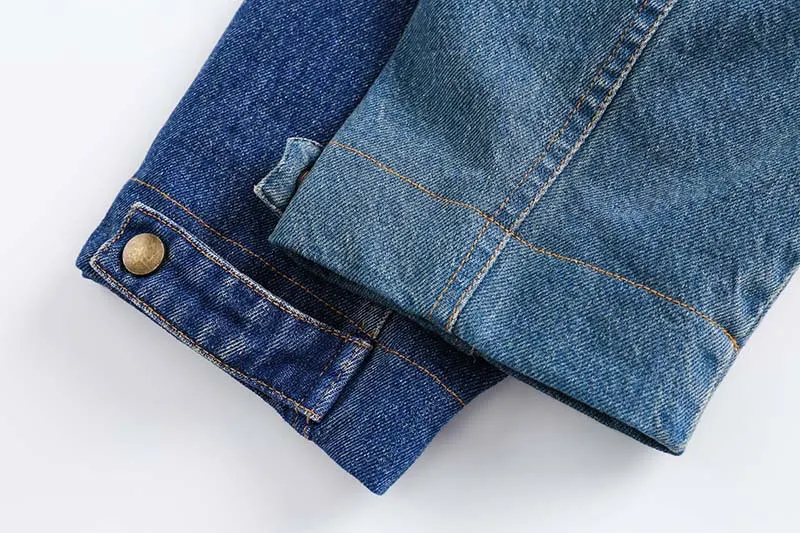 Title 12, Retro Distressed Loose Leisure Washed Patchwork...