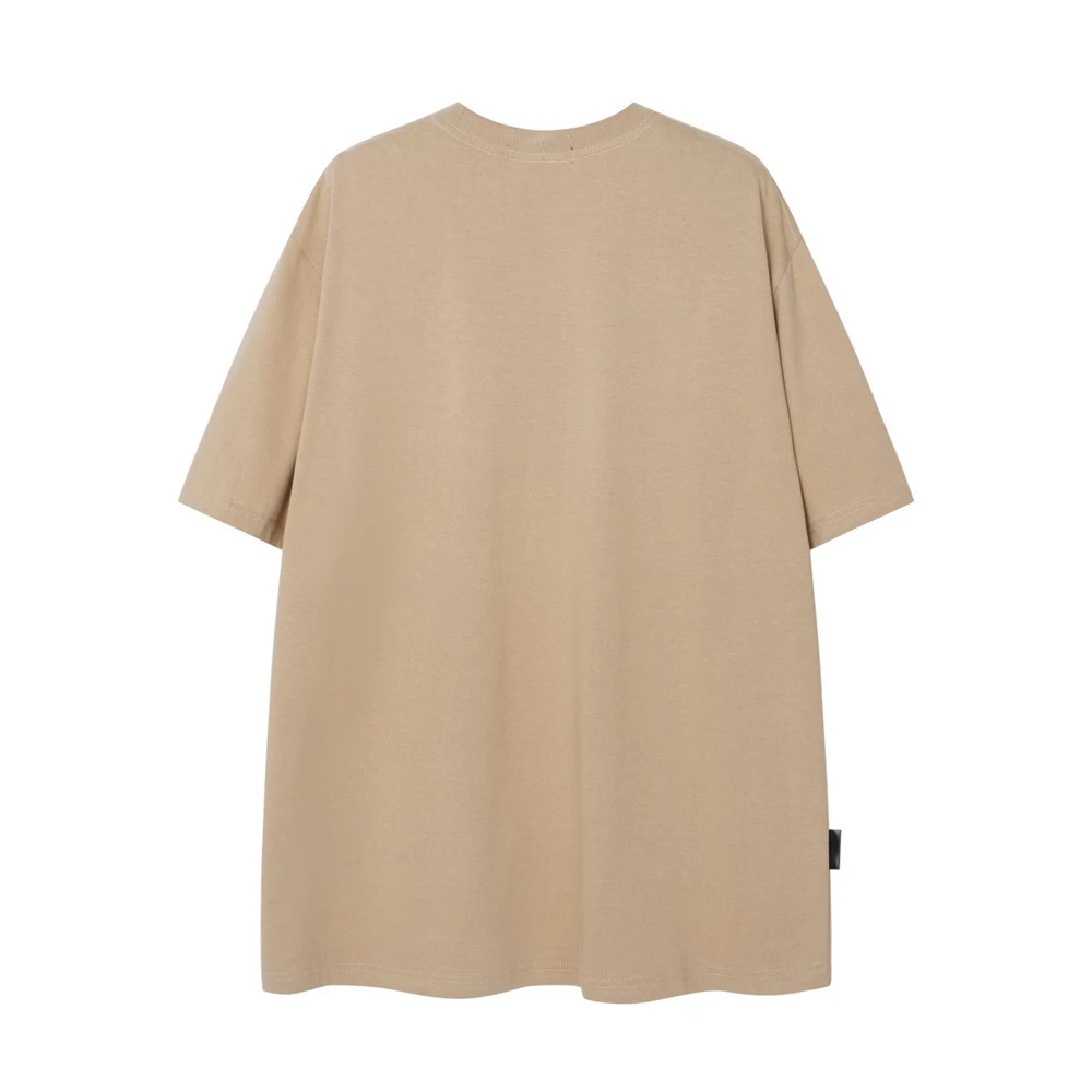 Camiseta masculina de manga curta com estampa abstrata de palmeiras. Confortável e estilosa, ideal para o verão, leve e moderna. — foto 9