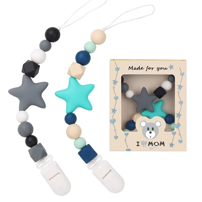 Title 2, Baby Soothing Molar Stick Silicone Pacifier Cha...