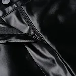 Shorts de base de couro PU de cintura alta para outono e inverno, modelo justo, perfeitos para um look elegante e aquecido, ideais para diversas ocasiões. — foto 7