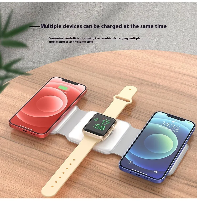Title 11, 3 in 1 Magnetic Wireless Charging Folding Mobil...
