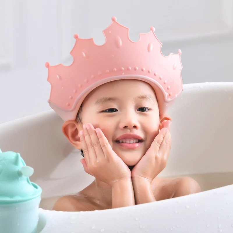 Touca de shampoo infantil impermeável com proteção auricular para lavar a cabeça do bebê Produto fantástico para um banho sem lágrimas — foto 1