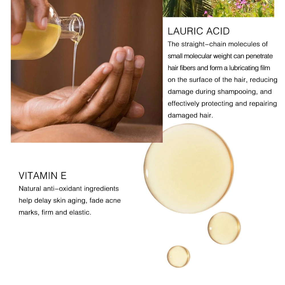 Title 7, Coconut Skin Care Massage Body Care Essential O...