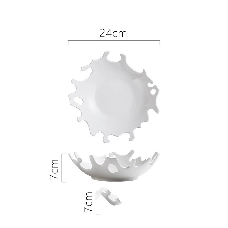 Title 4, Home Creative Ceramic Pure White Dessert Plate ...
