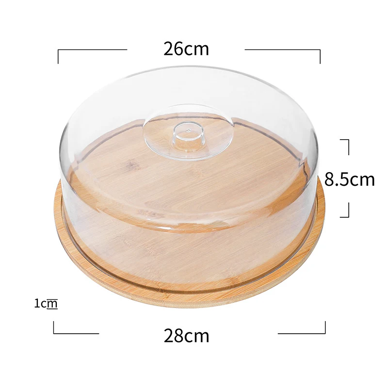 Title 6, Bamboo Butter Box With Lid Transparent Cheese S...
