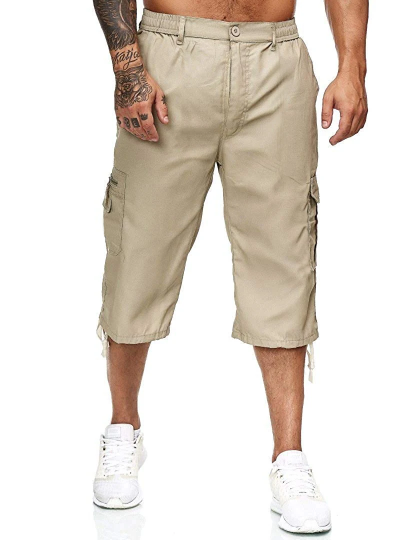 Calças Cropped Masculinas Conforto e Estilo Moderno Perfeitas para o Verão Tecido Leve e Fresco Design Versátil Ideal para um Visual Casual e Despojado — foto 2