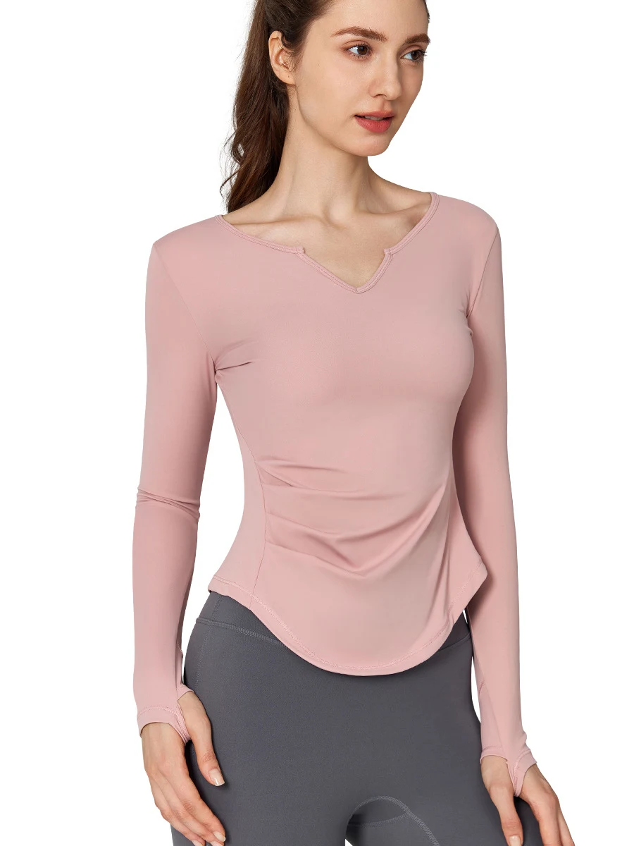 Title 4, Yoga kleding lange mouw effen top voor dames. C...