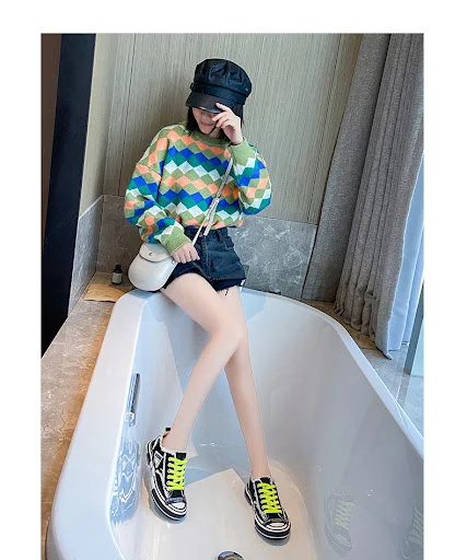 Title 9, Ladies canvas shoes featuring platform soles an...