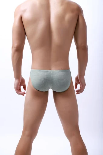Title 4, Mens Thick Ice Silk Solid Color Briefs