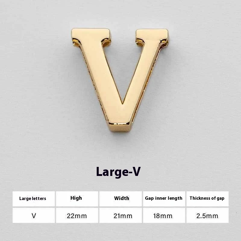 Acessórios de hardware com letras inglesas perfuradas U Perforated 26, perfeitos para artesanato, decoração e personalização de projetos. — foto 4