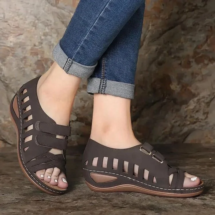 Title 7, Solid color hollow womens sandals, perfect for...