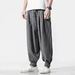 Chinese style cotton and linen casual trousers loose harem pants bloomers. Experience comfort and style with these breat — photo 1