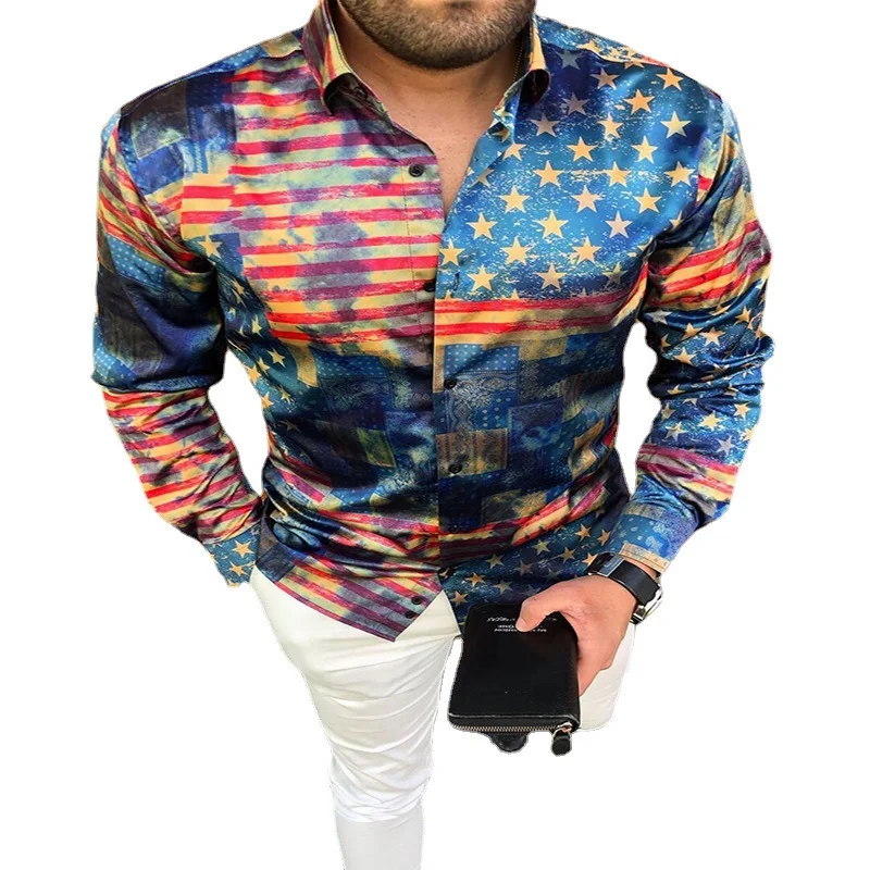 Title 2, Bedrucktes, langärmliges Slim-Fit Herrenhemd im...