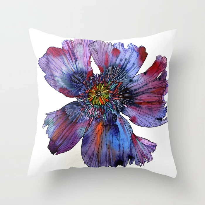 Capa de almofada floral simples da moda Transforme sua casa com esta capa macia e elegante. Adicione um toque de frescor e estilo à sua sala ou quarto. — foto 28